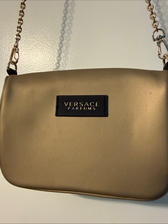 Versace Handbags - Versace Gold-tone Crossbody Bag with Chain Strap